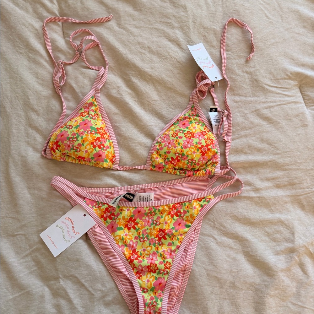 Dippin' Daisy's Floral Yellow and Pink Bikini